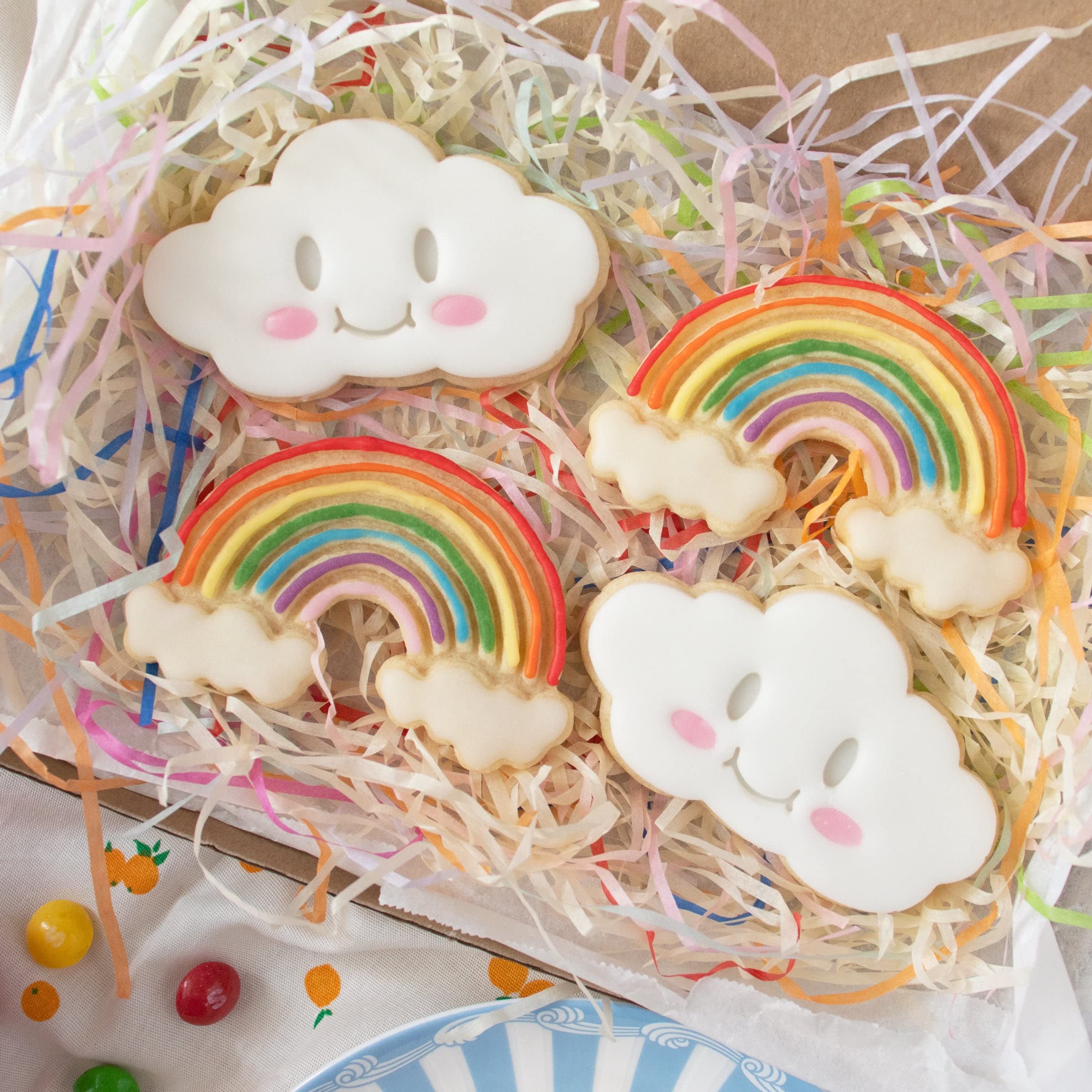 Amazon | BAKERLOGY 虹 クッキー型2個セット（にっこり雲・虹）｜焼き